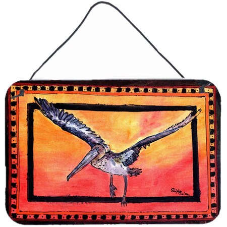 Carolines Treasures Pelican Indoor Aluminium Metal Wall Or Door Hanging Prints 8095DS812